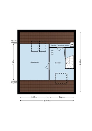 Floorplan - Burgemeester Wittelaan 40, 4614 GM Bergen op Zoom